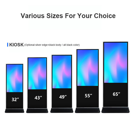 Pouce futé 4K du kiosque 55 d'écran tactile de service vertical d'individu