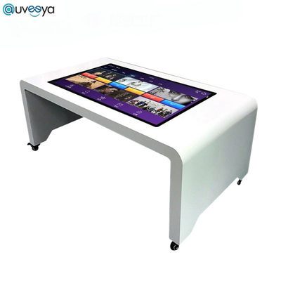 Tableau interactif d'affichage de moniteur de table d'écran tactile d'affichage à cristaux liquides de verre trempé d'Auveeya